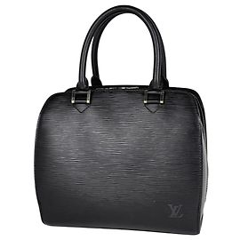 Borsa Louis Vuitton Pont Neuf in pelle Epi Nero