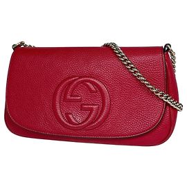 Borsa a tracolla Gucci Soho in pelle Rosso