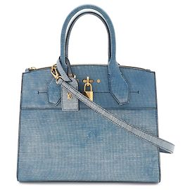 Borsa a mano Louis Vuitton Steamer MM in blu Blu