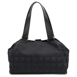 Borsa Tote CHANEL Travel Line in nylon nero Nero
