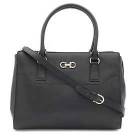 Sac cabas Salvatore Ferragamo Gancini Noir