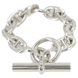 Hermès Pulsera Hermes Chaine d'Ancre MM Plata
