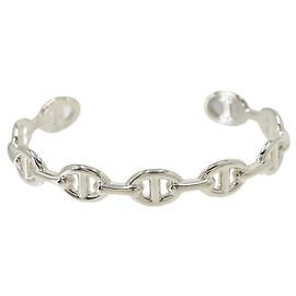 Hermès Hermes Chaine d'Ancre Enchainée Bangle Silvery