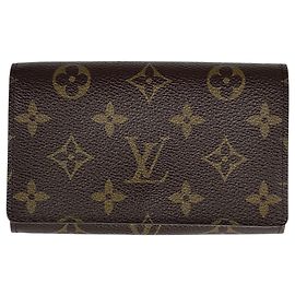 Louis Vuitton Monogram Brown Bi-Fold Geldbörse Braun