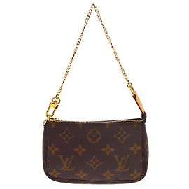 Louis Vuitton Mini pochette accessoires Canvas Mini Marron