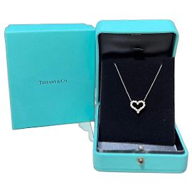 Tiffany & Co. Heart Necklace Diamonds Silvery