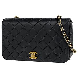 Sac à épaule Chanel Matelassé Single Flap Noir