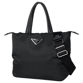 Borsa Prada in nylon e pelle Nero