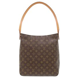 Sac à épaule Louis Vuitton Looping GM Monogram Marron