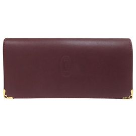Cartier Must de Long Wallet Dark red