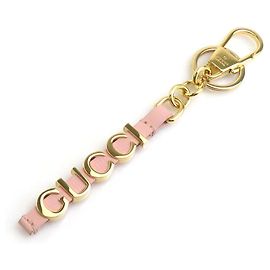 Gucci GUCCI Charm Keyring Pink Golden