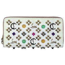 Portefeuille long Christian Louboutin Panettone Ruby in the Sky Blanc Multicolore