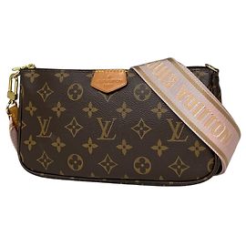 Bolso de hombro Louis Vuitton Multi Pochette Accessoires Castaño