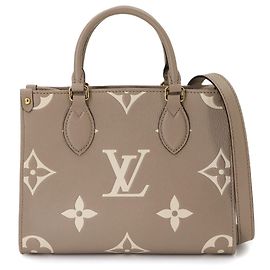Louis Vuitton Onthego PM Bicolor Tote Handbag Grey