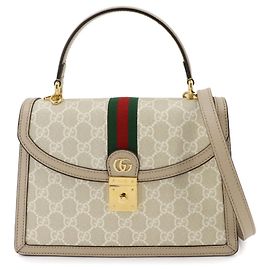 Gucci Ophidia Handtasche Medium Weiß Beige