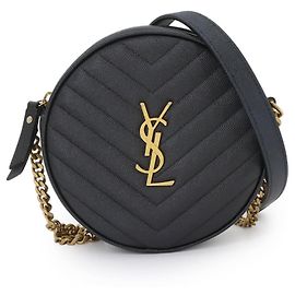 Yves Saint Laurent Black Leather Shoulder Bag Black