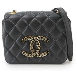 Sac à main épaule Chanel Matelasse à chaîne Noir