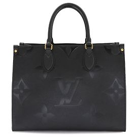 Bolsa de mão e de ombro 2 em 1 Louis Vuitton Monogram Empreinte Onthego MM Preto