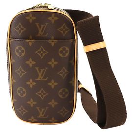 Louis Vuitton Monogram Pochette Gange Handtasche Braun Monogramm