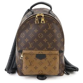 Mochila Louis Vuitton Monogram Reverse Palm Springs PM Castaño Monograma