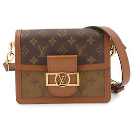 Bolsa de Ombro Mini Dauphine Monogram Reverse Louis Vuitton Marrom Monograma