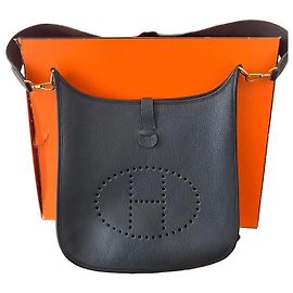 Sac Hermès Évelyne GM Bleu Marine Bleu foncé