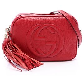Gucci Soho Disco Bag aus rotem Leder Rot