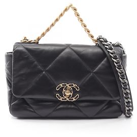 Chanel 19 Dixneuf Matelassé 2-Way Handtasche Schwarz