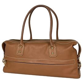 Céline Bolsa de mão Celine em couro marrom Marrom