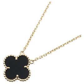 Collana Van Cleef & Arpels Vintage Alhambra Onyx Nero D'oro