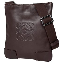 Sac à épaule en cuir Anagram Loewe Marron
