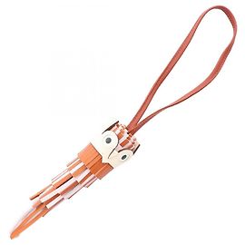 Hermès Acessório Pingente Chouette Hermes Marrom Rosa Cru