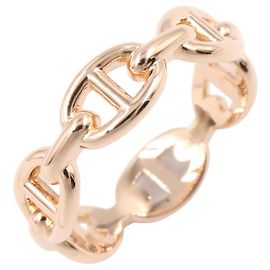 Hermès Anel Hermes Chaine d'Ancre Enchainée PM em ouro rosa Dourado