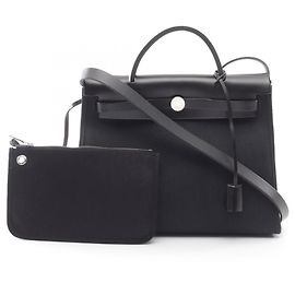 Hermès Hermes Herbag Zip PM 2-Way Handtasche Schwarz