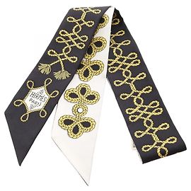 Hermès Twilly Hermes Galons et Brandebourgs Nero Bianco Giallo