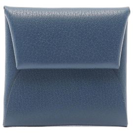 Hermès Portamonete Hermes Bastia Deep Blue Blu scuro