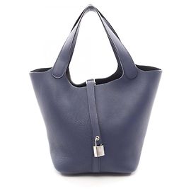 Hermès Borsa Hermes Picotin Lock MM Blu