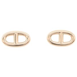 Hermès Pendientes de botón Hermes Farandole Dorado