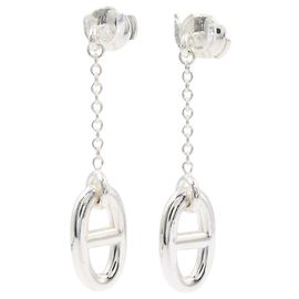 Hermès Hermes Farandole Chain Earrings Silvery