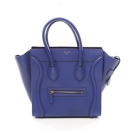 Céline Sac à main Celine Luggage Mini Shopper Bleu
