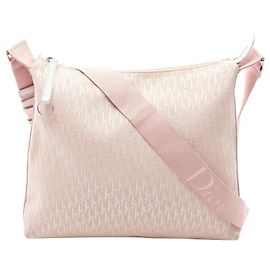 Bolsa Messenger Christian Dior Dior Trotter Rosa Branco