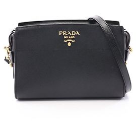 Prada Saffiano Soft Calf Shoulder Bag Black