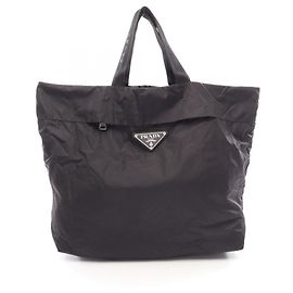 Sac cabas Prada en nylon noir Noir