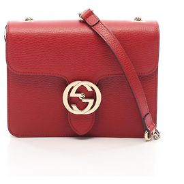 Borsa a tracolla Gucci Interlocking G Rosso