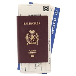 Cartera larga Passport Balenciaga Multicolor Burdeos