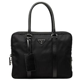 Borsetta Prada con placca logo Triangle Nero