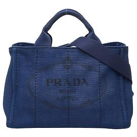 Prada Canapa Mini Handbag Blue