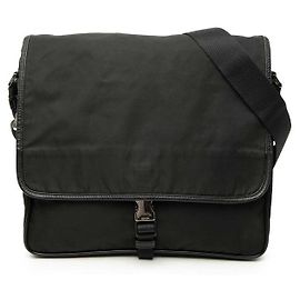 Borsa a tracolla Prada Triangle Logo Nero
