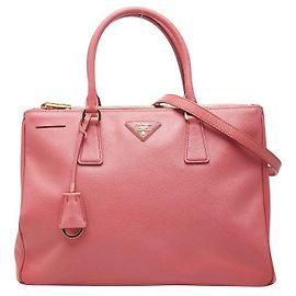 Borsa Prada Galleria con logo triangolare Rosa