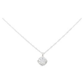 Autre Marque Colar de ouro branco Au750 e diamantes Prata